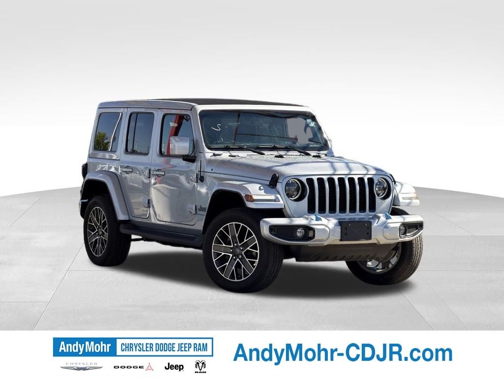 2023 Jeep Wrangler 4xe High Altitude 4xe in Silver — front three-quarter view