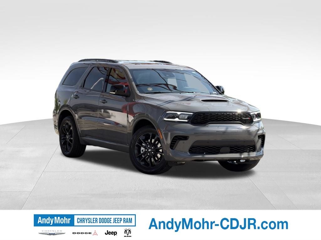 2026 Dodge Durango GT in Destroyer Gray Clear-Coat Exterior Paint — front three-quarter view