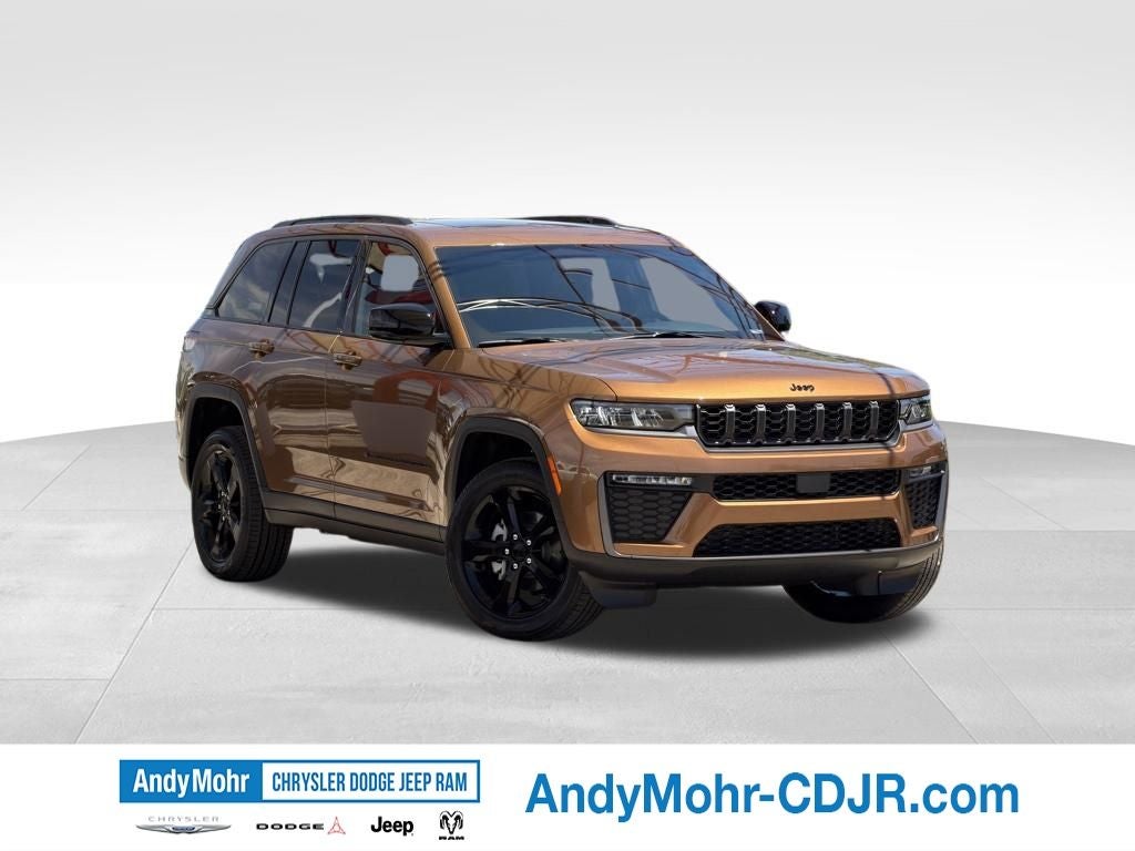 2026 Jeep Grand Cherokee Limited in Copper Shino Metallic Clear-Coat Exterior Paint — front three-quarter view
