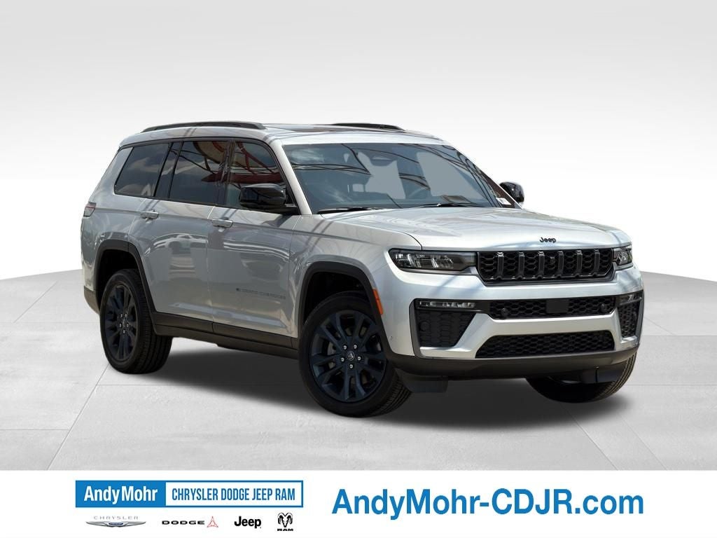 2026 Jeep Grand Cherokee L Limited in Silver Zynith Exterior Paint — front three-quarter view