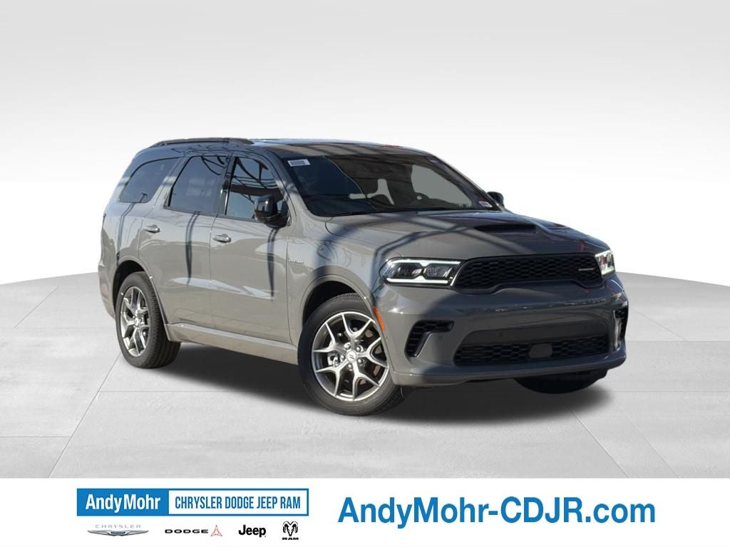 2026 Dodge Durango GT Plus HEMI V8 in Destroyer Gray Clear-Coat Exterior Paint — front three-quarter view