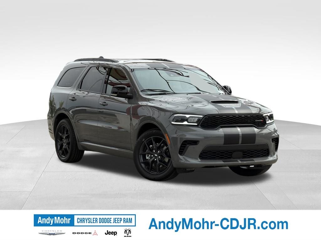2026 Dodge Durango GT Plus HEMI V8 in Destroyer Gray Clear-Coat Exterior Paint — front three-quarter view