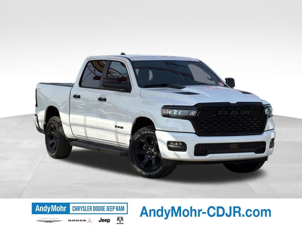 2026 RAM Ram 1500 Express in Bright White Clear-Coat Exterior Paint — front three-quarter view