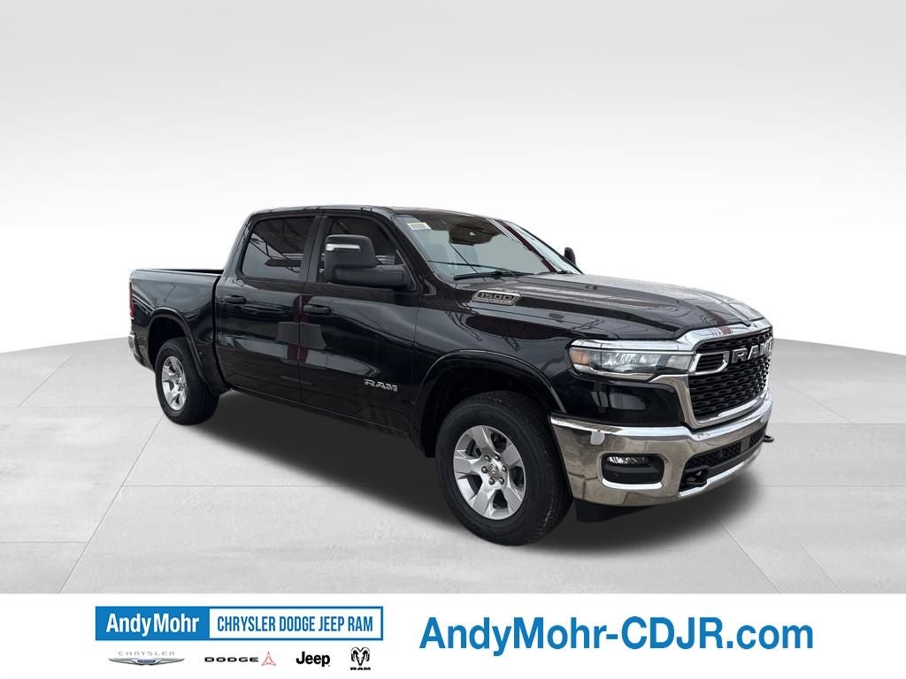 2026 RAM Ram 1500 Big Horn/Lone Star in Diamond Black Crystal Pearl-Coat Exterior Paint — front three-quarter view