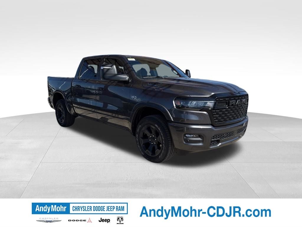 2026 RAM Ram 1500 Big Horn/Lone Star in Granite Crystal Metallic Clear-Coat Exterior Paint — front three-quarter view
