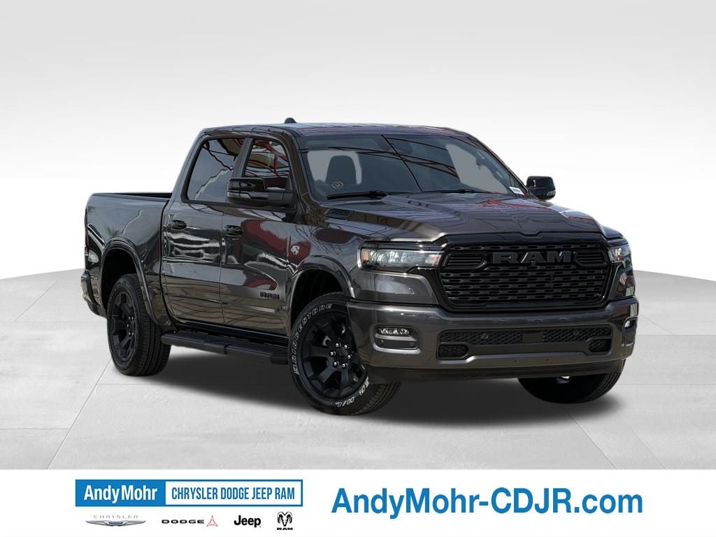 2026 RAM Ram 1500 Big Horn/Lone Star in Granite Crystal Metallic Clear-Coat Exterior Paint — front three-quarter view