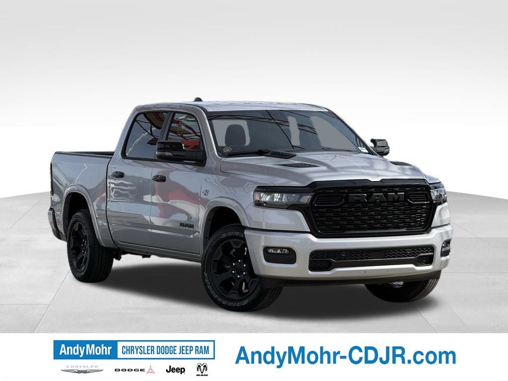 2026 RAM Ram 1500 Big Horn/Lone Star in Silver Zynith Exterior Paint — front three-quarter view