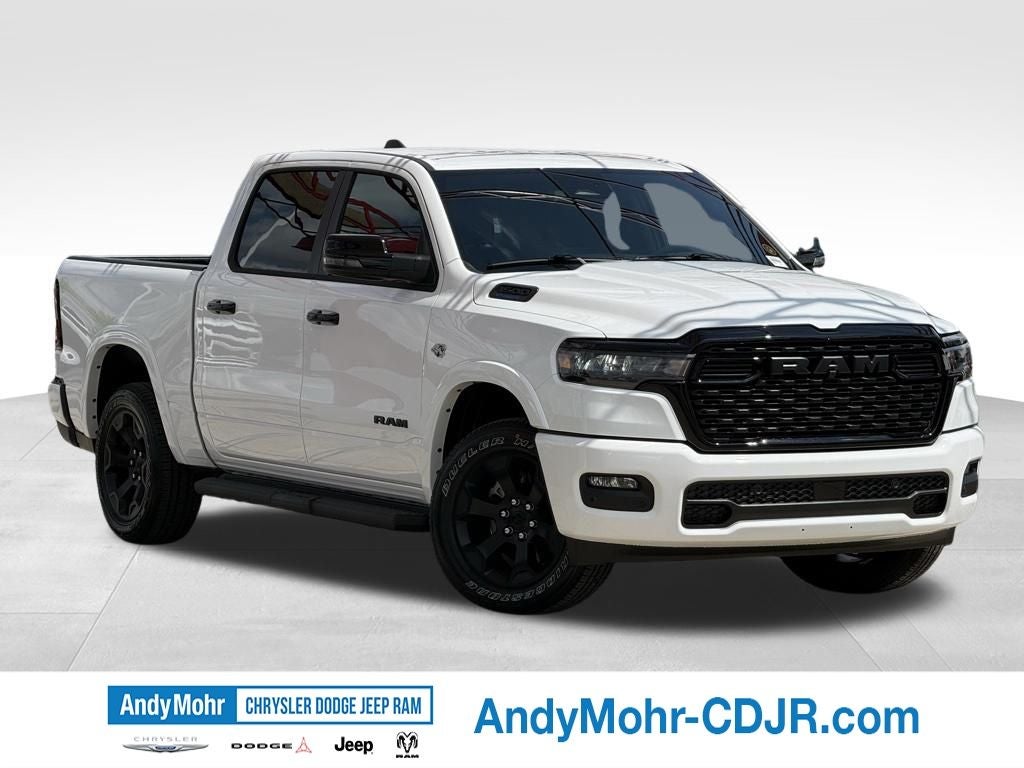 2026 RAM Ram 1500 Big Horn/Lone Star in Bright White Clear-Coat Exterior Paint — front three-quarter view