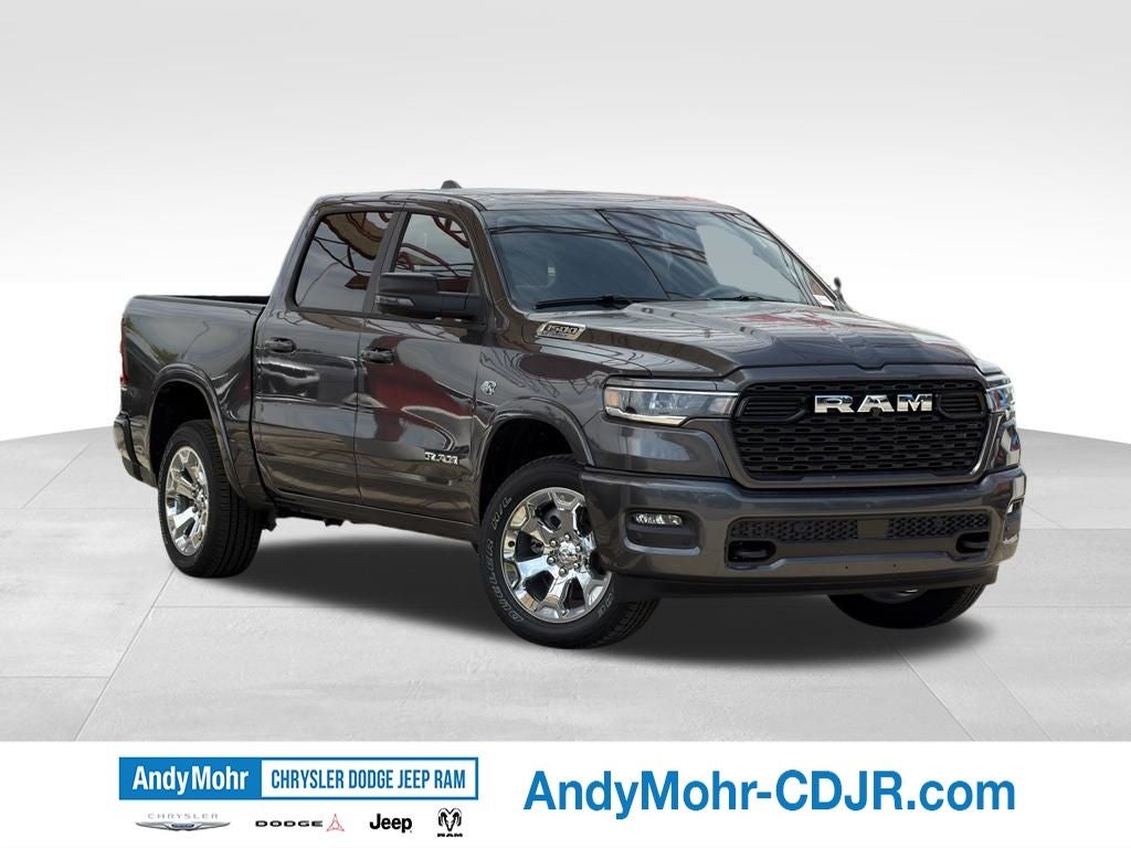 2026 RAM Ram 1500 Big Horn/Lone Star in Granite Crystal Metallic Clear-Coat Exterior Paint — front three-quarter view