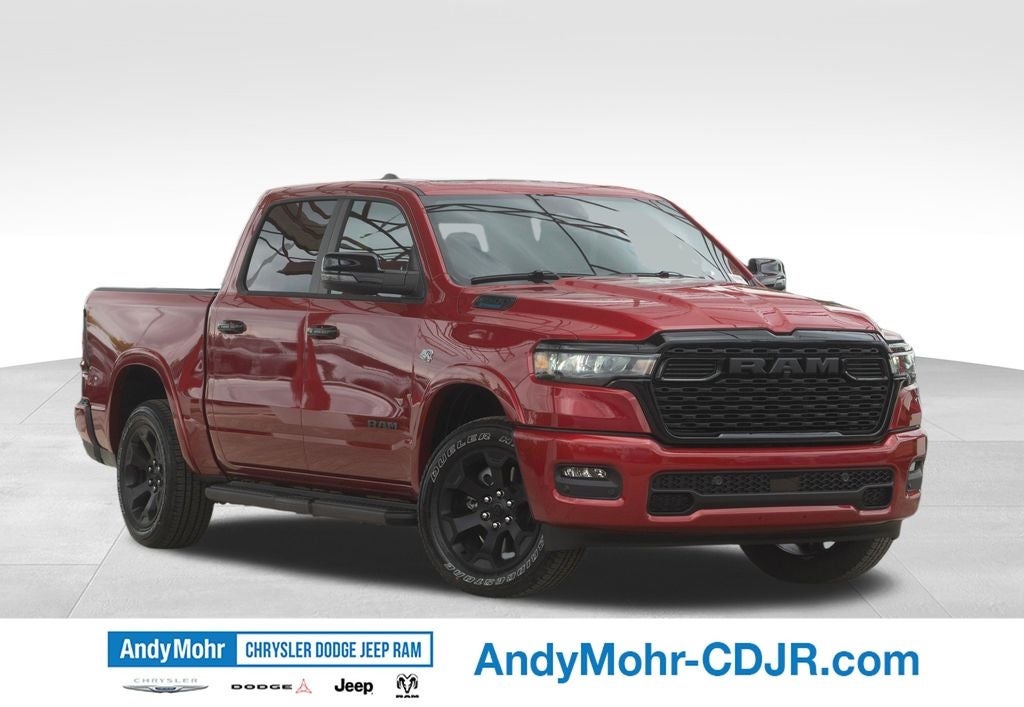 2026 RAM Ram 1500 Big Horn/Lone Star in Molten Red Pearl-Coat Exterior Paint — front three-quarter view