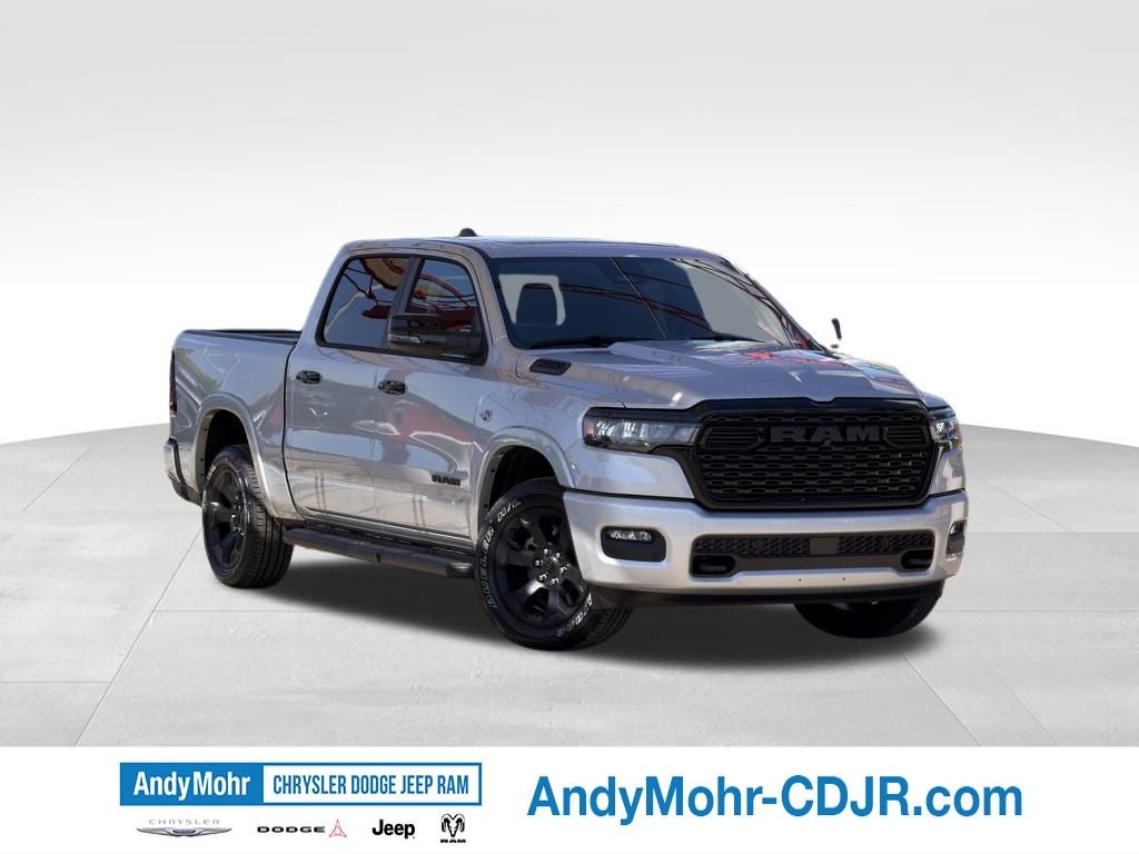 2026 RAM Ram 1500 Big Horn/Lone Star in Silver Zynith Exterior Paint — front three-quarter view