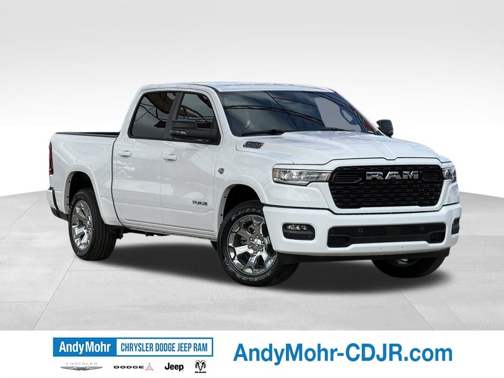 2026 RAM Ram 1500 Big Horn/Lone Star in Bright White Clear-Coat Exterior Paint — front three-quarter view