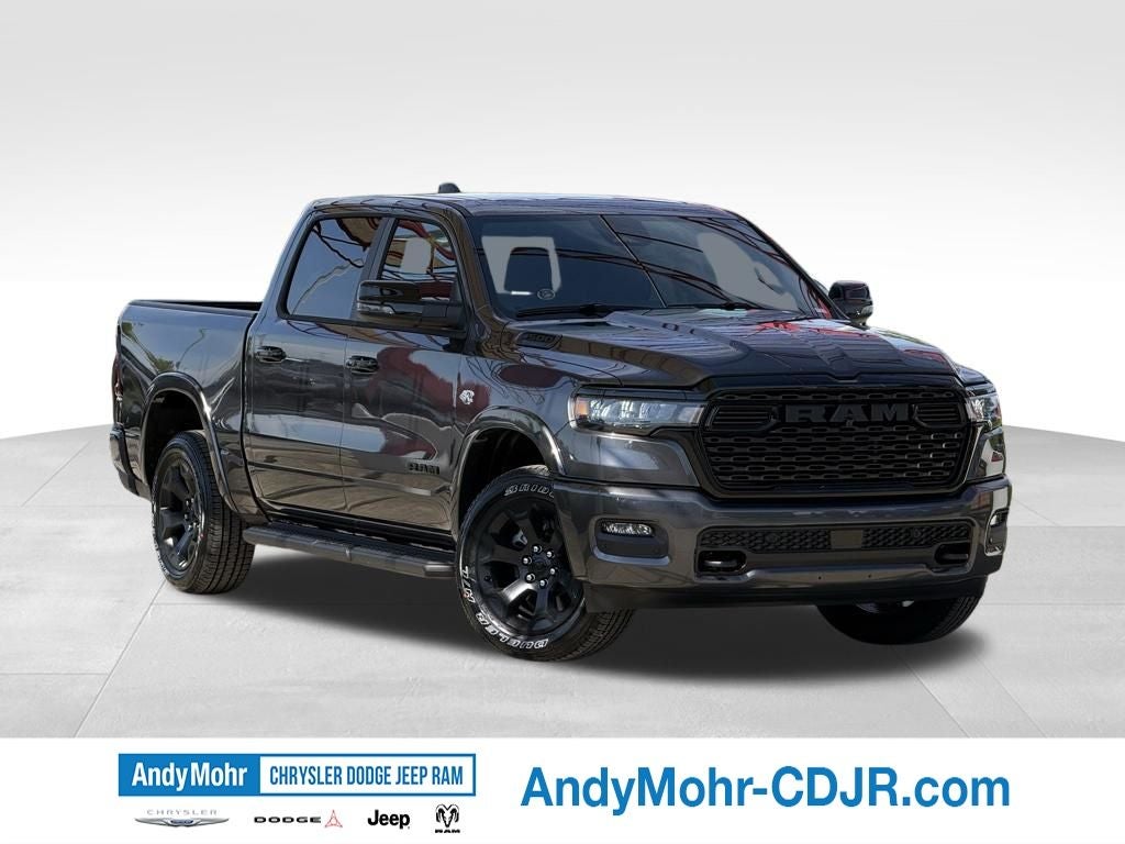 2026 RAM Ram 1500 Big Horn/Lone Star in Granite Crystal Metallic Clear-Coat Exterior Paint — front three-quarter view