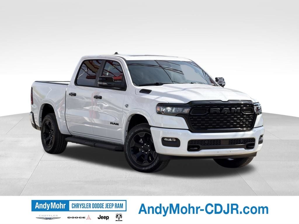 2026 RAM Ram 1500 Big Horn/Lone Star in Bright White Clear-Coat Exterior Paint — front three-quarter view