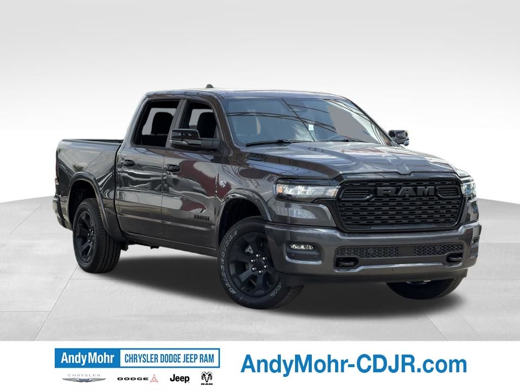 2026 RAM Ram 1500 Big Horn/Lone Star in Granite Crystal Metallic Clear-Coat Exterior Paint — front three-quarter view