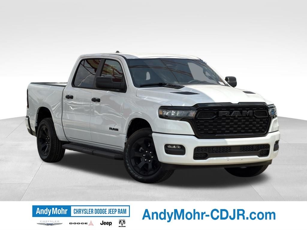 2026 RAM Ram 1500 Big Horn/Lone Star in Diamond Black Crystal Pearl-Coat Exterior Paint — front three-quarter view