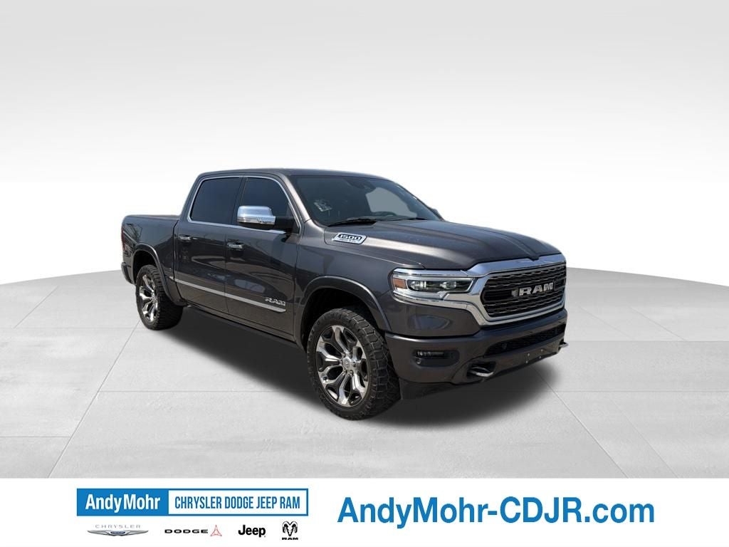 2020 RAM 1500 Limited in Granite Crystal Metallic Clearcoat — front three-quarter view
