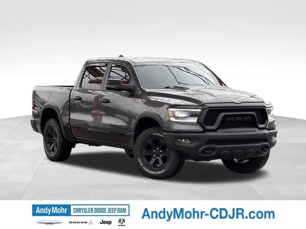 2024 RAM 1500 Rebel in Granite Crystal Metallic Clearcoat — front three-quarter view