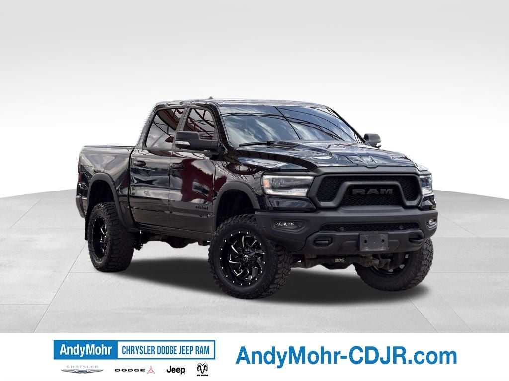 2022 RAM 1500 Rebel in Diamond Black — front three-quarter view