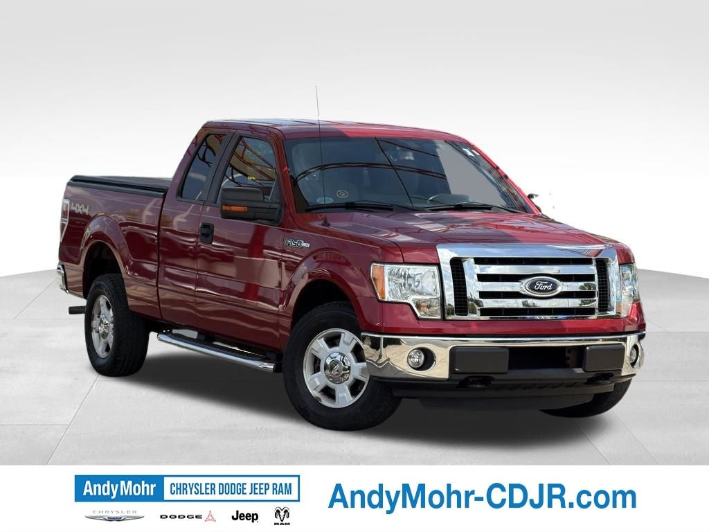 2012 Ford F-150 XLT in Red Candy — front three-quarter view