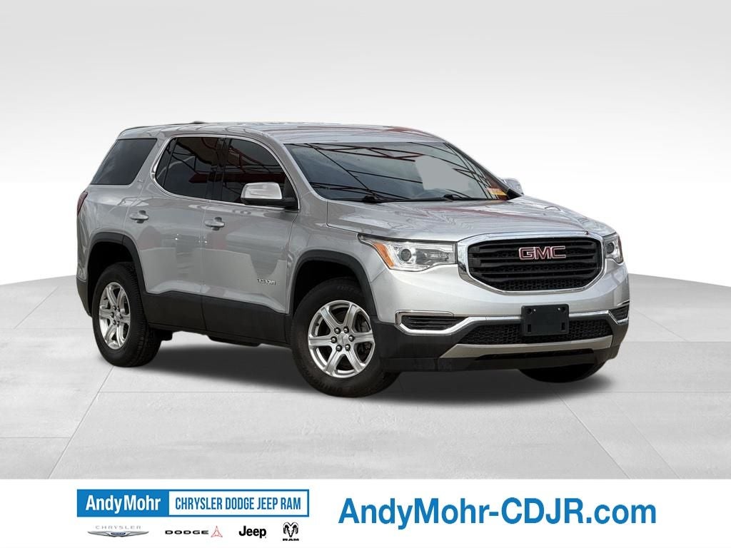 2019 GMC Acadia SLE-1 in Quicksilver Metallic — front three-quarter view