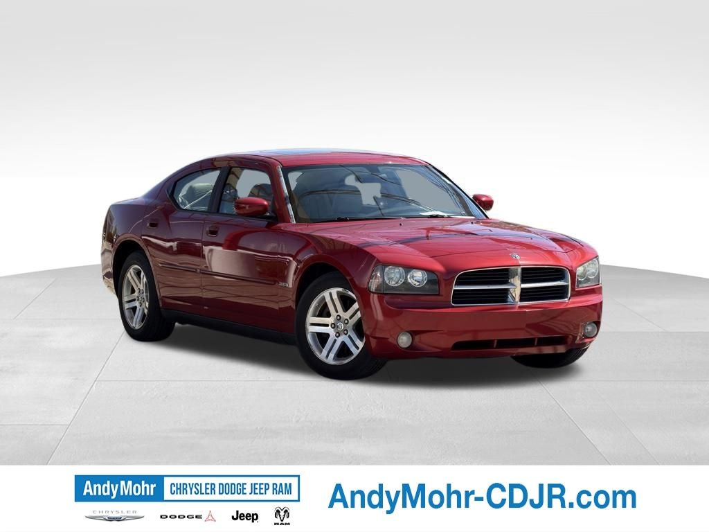 2007 Dodge Charger R/T in Inferno Red Crystal Pearlcoat — front three-quarter view