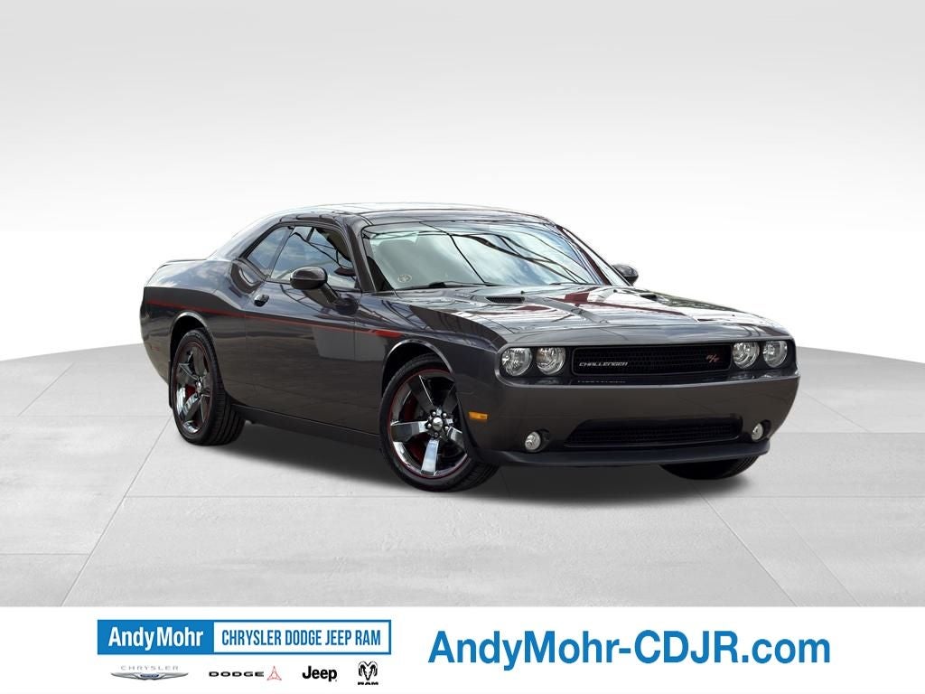 2013 Dodge Challenger R/T in Crystal Metallic — front three-quarter view