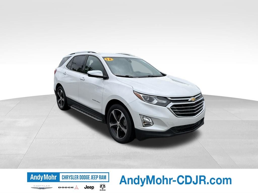 2018 Chevrolet Equinox Premier in Iridescent Pearl Tricoat — front three-quarter view