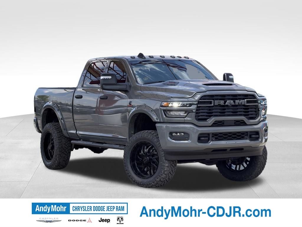 2026 RAM Ram 2500 Tradesman in Ceramic Gray Clear-Coat Exterior Paint — front three-quarter view