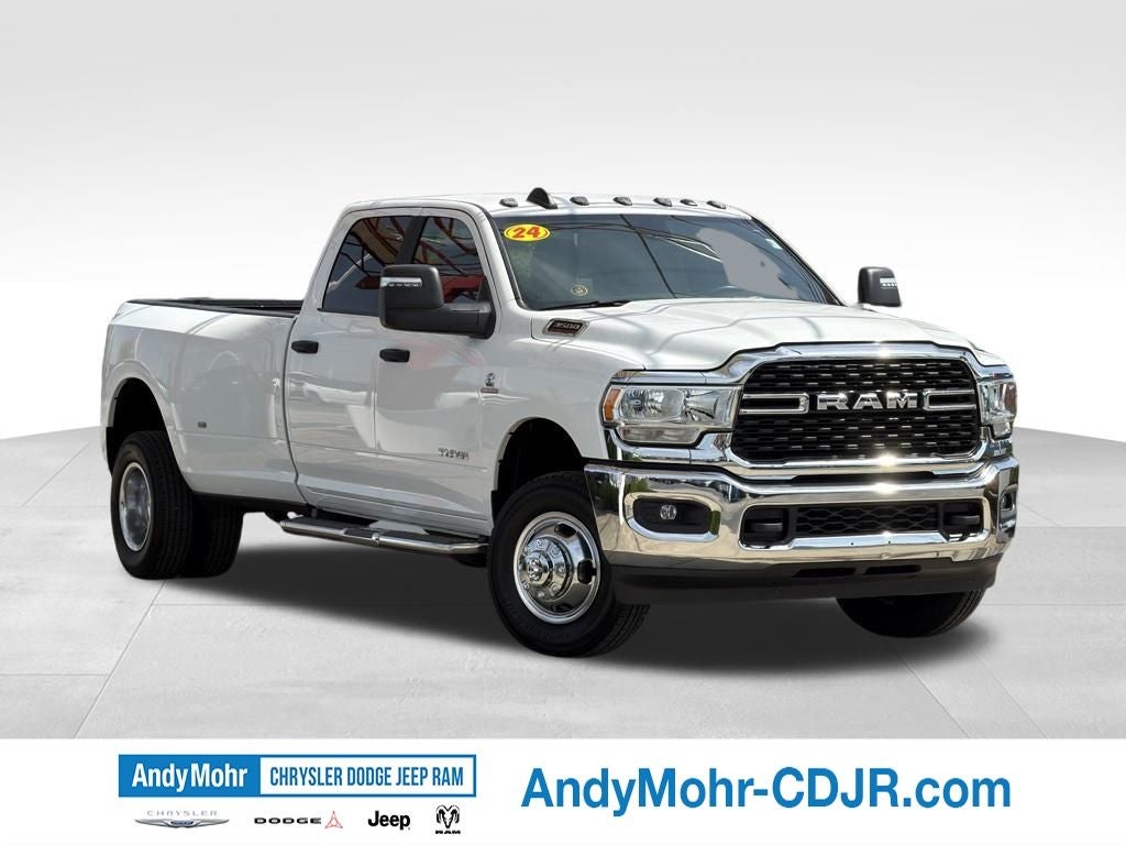 2024 RAM 3500 Big Horn in Bright White Clearcoat — front three-quarter view