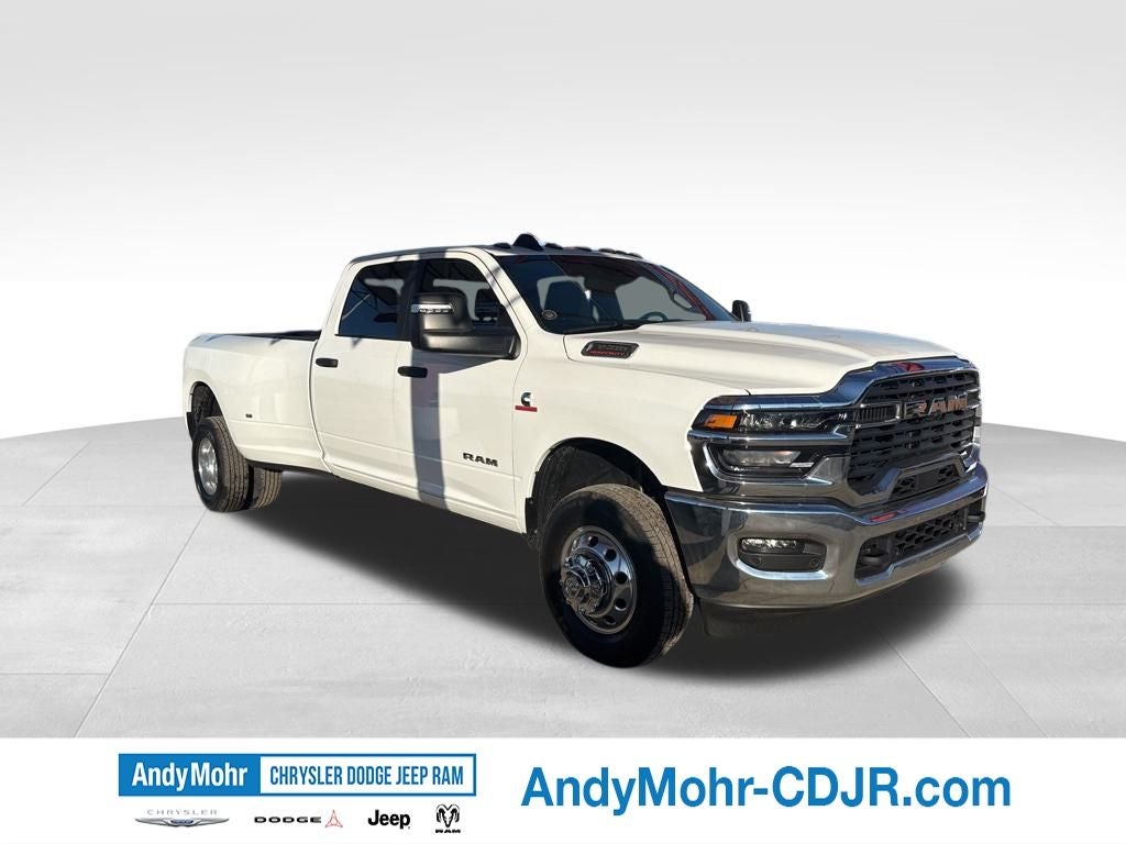 2026 RAM Ram 3500 Big Horn in Bright White Clear-Coat Exterior Paint — front three-quarter view