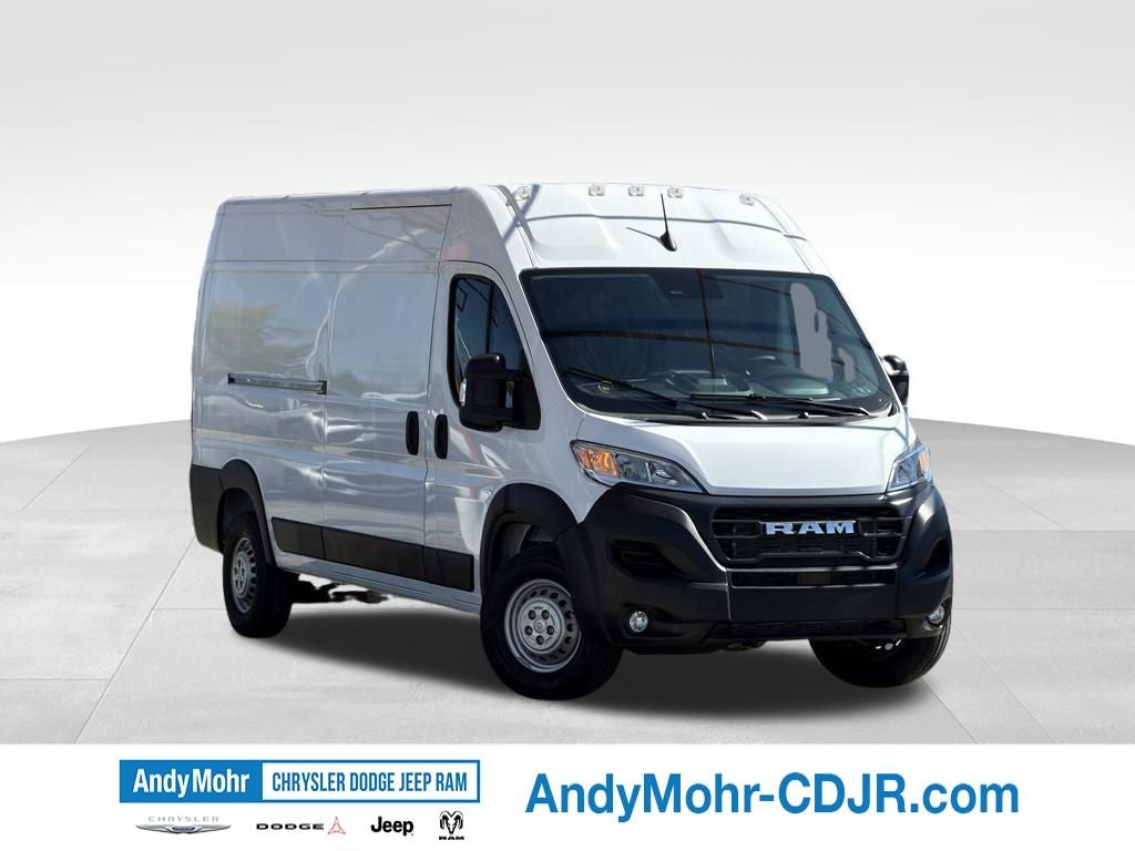 2026 RAM Ram ProMaster High Roof in Bright White Clear-Coat Exterior Paint — front three-quarter view