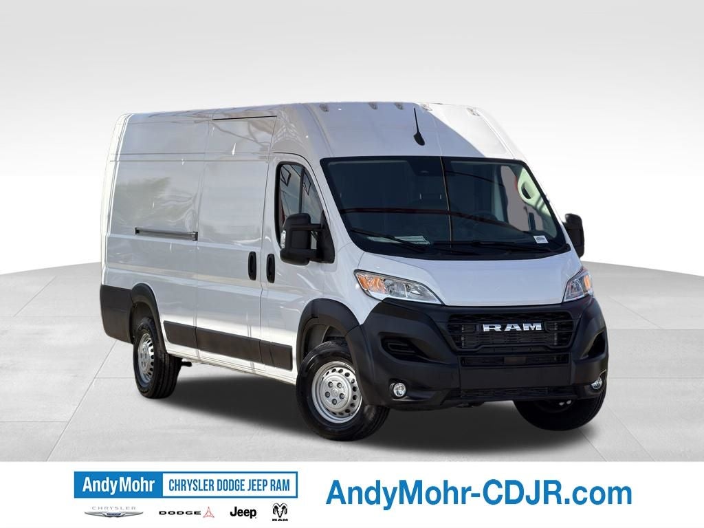 2026 RAM Ram ProMaster High Roof in Bright White Clear-Coat Exterior Paint — front three-quarter view