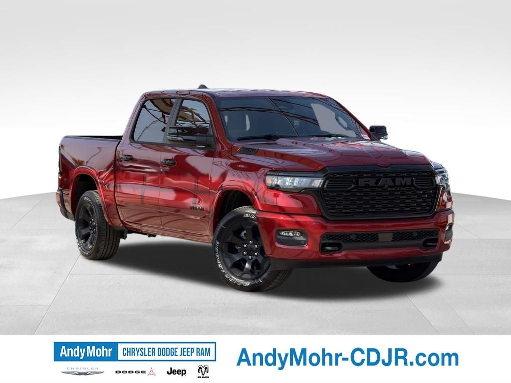 2026 RAM Ram 1500 Big Horn/Lone Star in Molten Red Pearl-Coat Exterior Paint — front three-quarter view