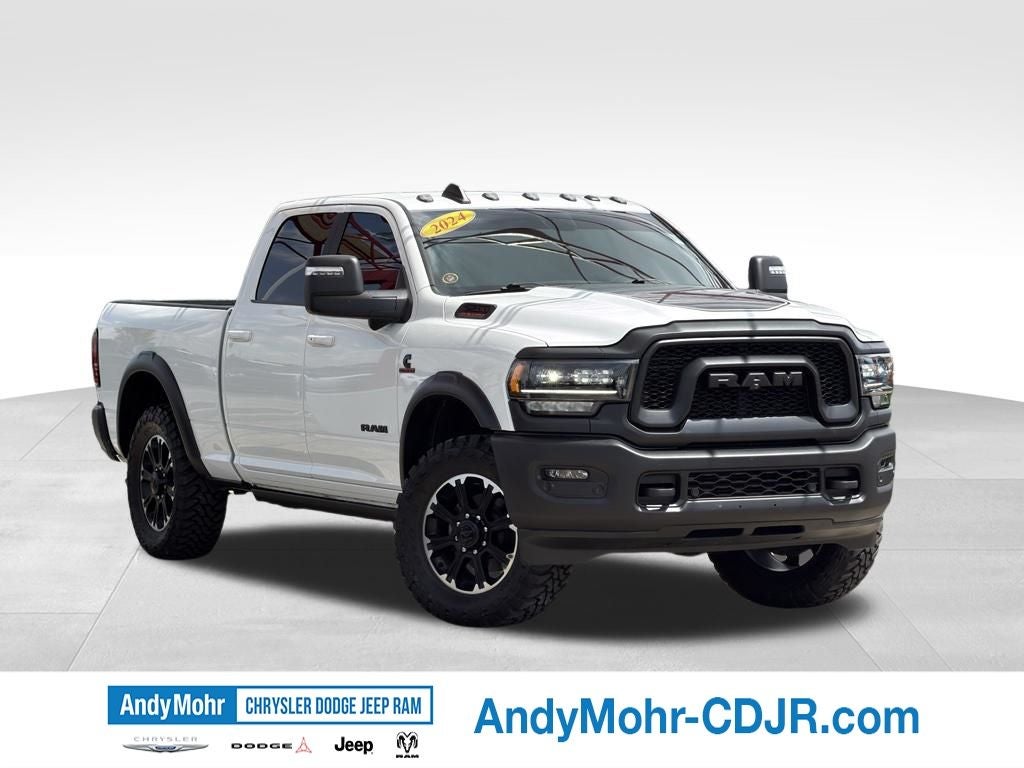 2024 RAM 2500 Rebel in Bright White Clearcoat — front three-quarter view