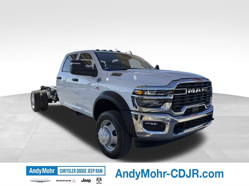 2026 RAM Ram 4500 Chassis Cab Tradesman in Bright White Clear-Coat Exterior Paint — front three-quarter view