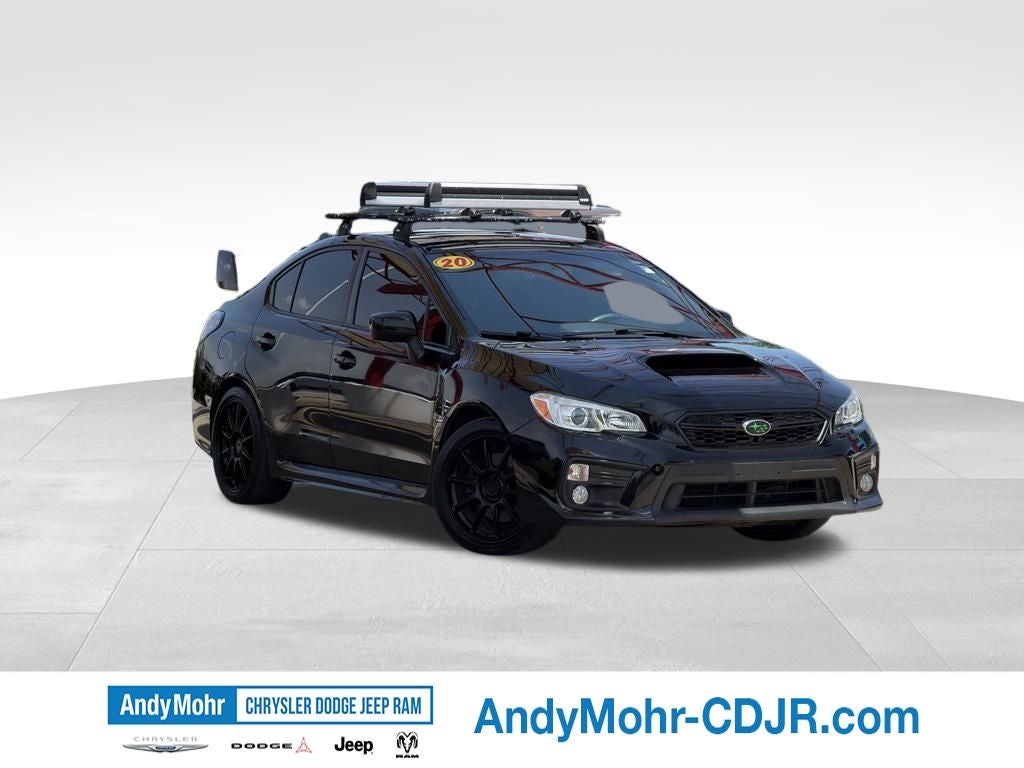 2020 Subaru WRX Premium in Crystal Black Silica — front three-quarter view